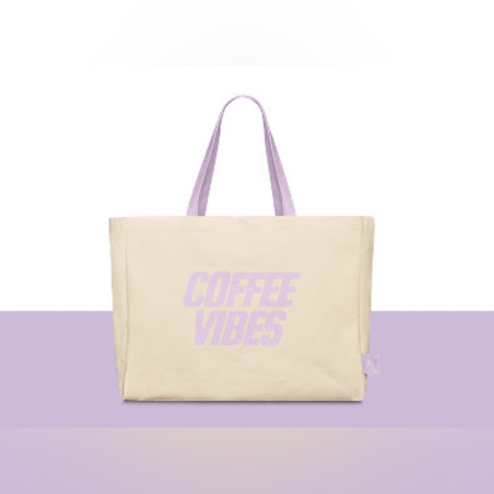 [Brand New] Coffee Vibes lavender tote bag